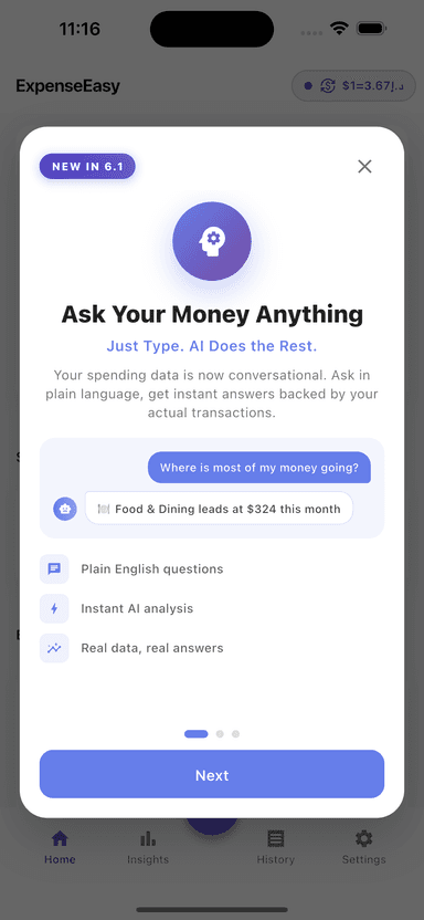 Ask your money anything AI